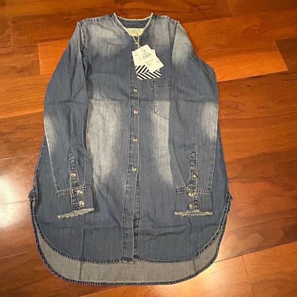Sandrine Rose (sold by Free People) NWT denim (color HAVRES47) long sleeve butto - Picture 1 of 10